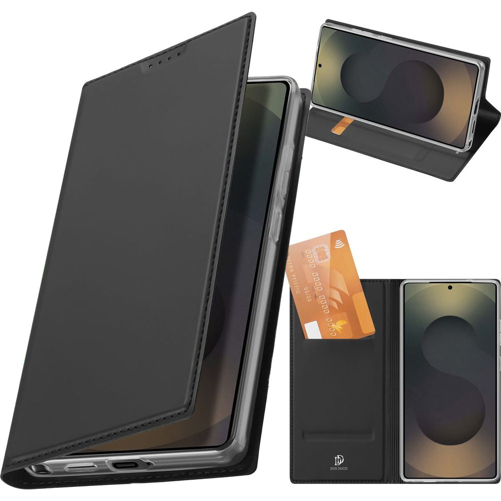 Handyhülle mit Klappe für Galaxy S26 Ultra, Dux Ducis Skin Pro, Schwarz