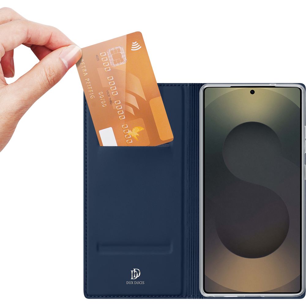 Handyhülle mit Klappe für Galaxy S26 Ultra, Dux Ducis Skin Pro, Dunkelblau