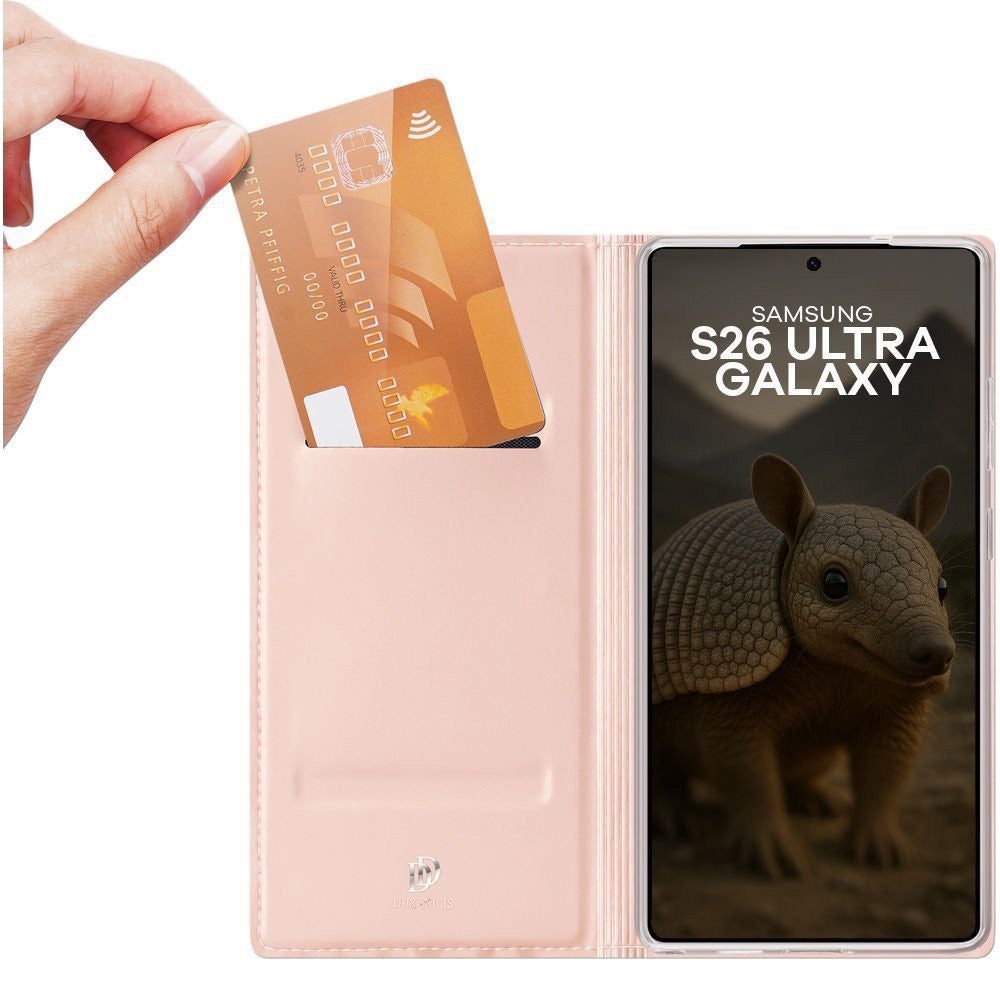 Handyhülle mit Klappe für Galaxy S26 Ultra, Dux Ducis Skin Pro, Rosa
