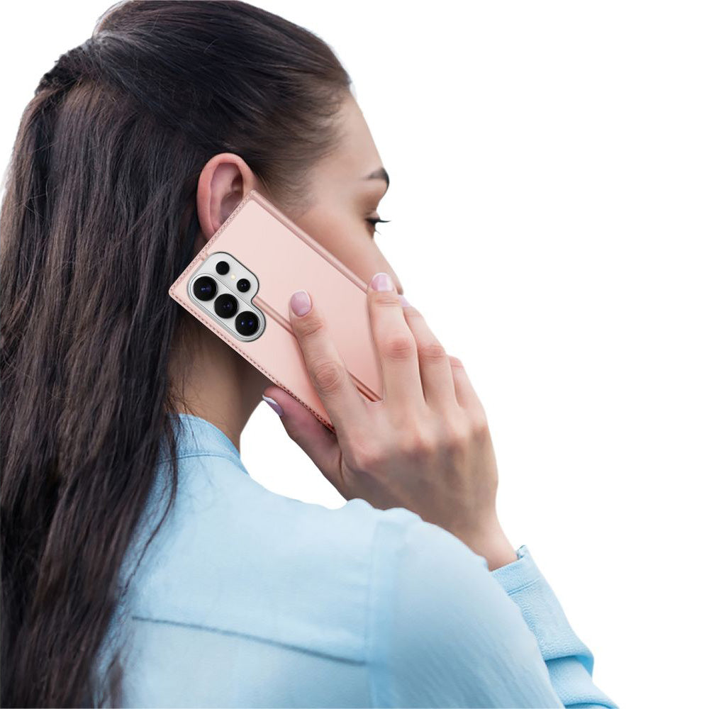 Handyhülle mit Klappe für Galaxy S26 Ultra, Dux Ducis Skin Pro, Rosa