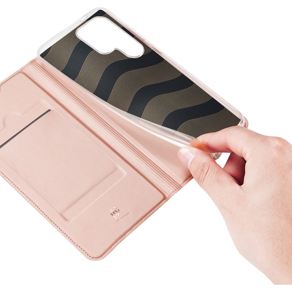 Handyhülle mit Klappe für Galaxy S26 Ultra, Dux Ducis Skin Pro, Rosa