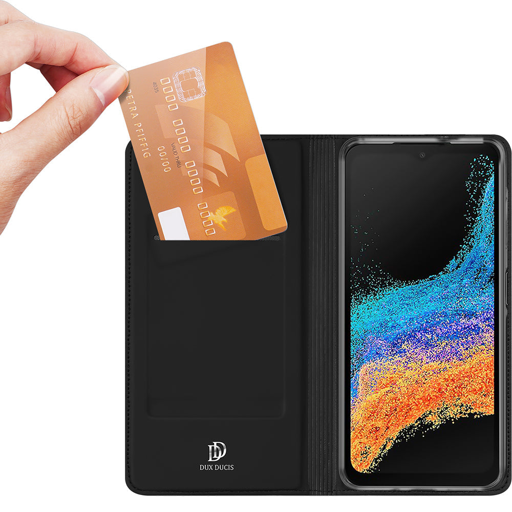 Handyhülle mit Klappe für Galaxy XCover 7 Pro, Dux Ducis Skin Pro, Schwarz