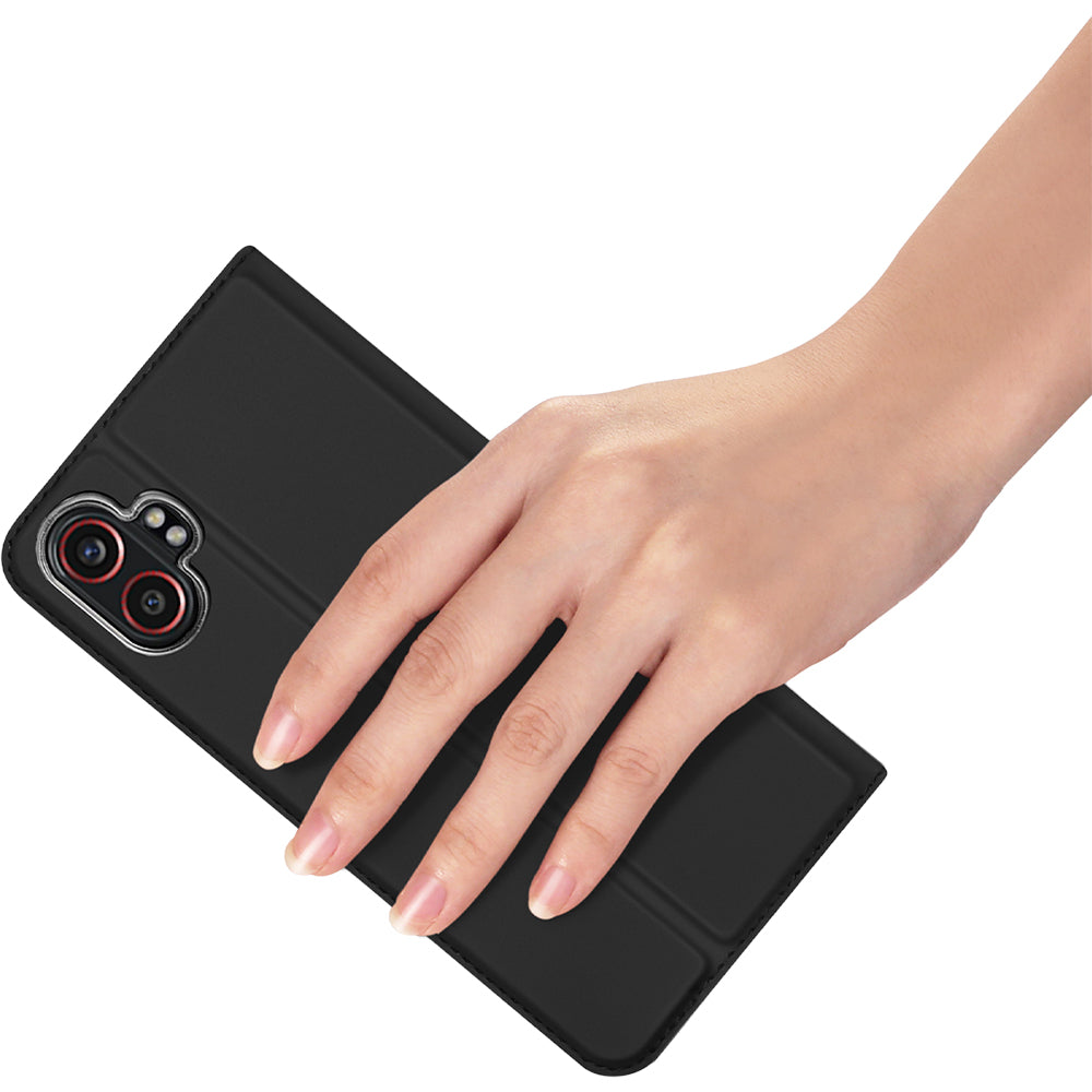 Handyhülle mit Klappe für Galaxy XCover 7 Pro, Dux Ducis Skin Pro, Schwarz