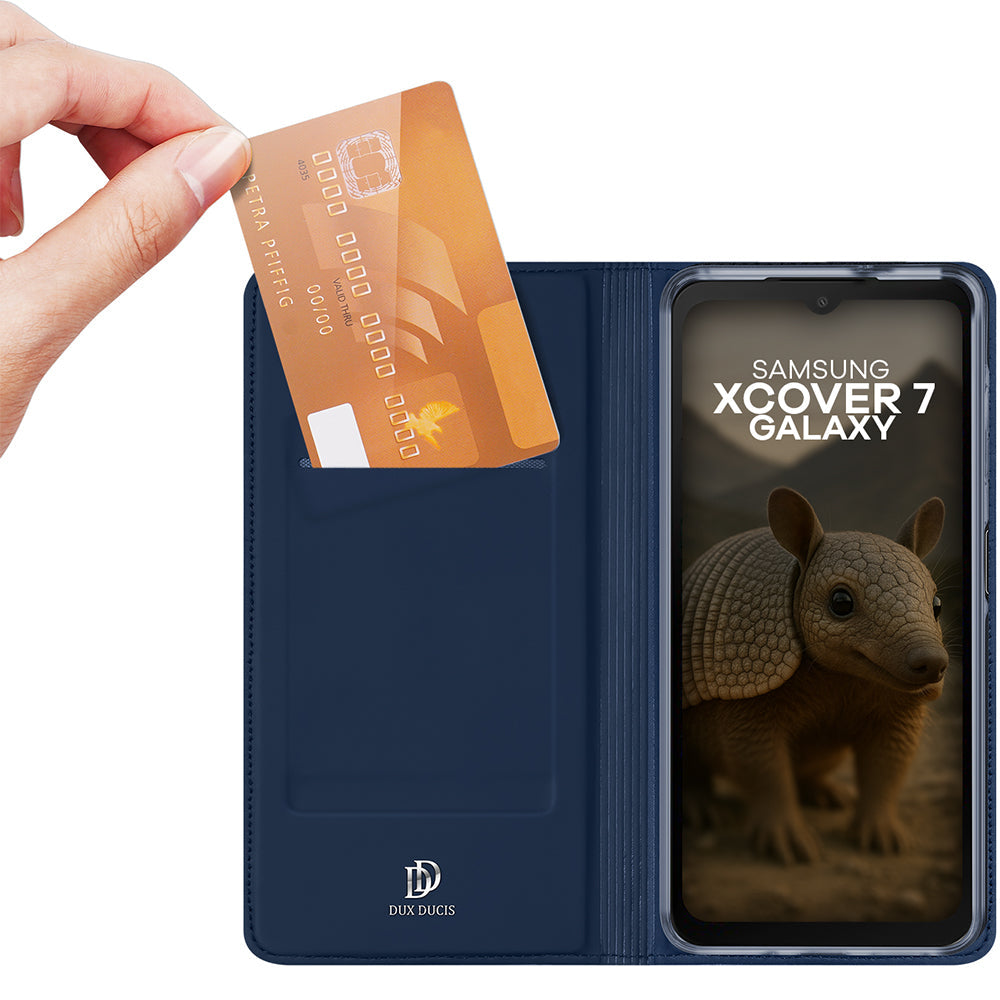 Handyhülle mit Klappe für Galaxy XCover 7 Pro, Dux Ducis Skin Pro, Blau