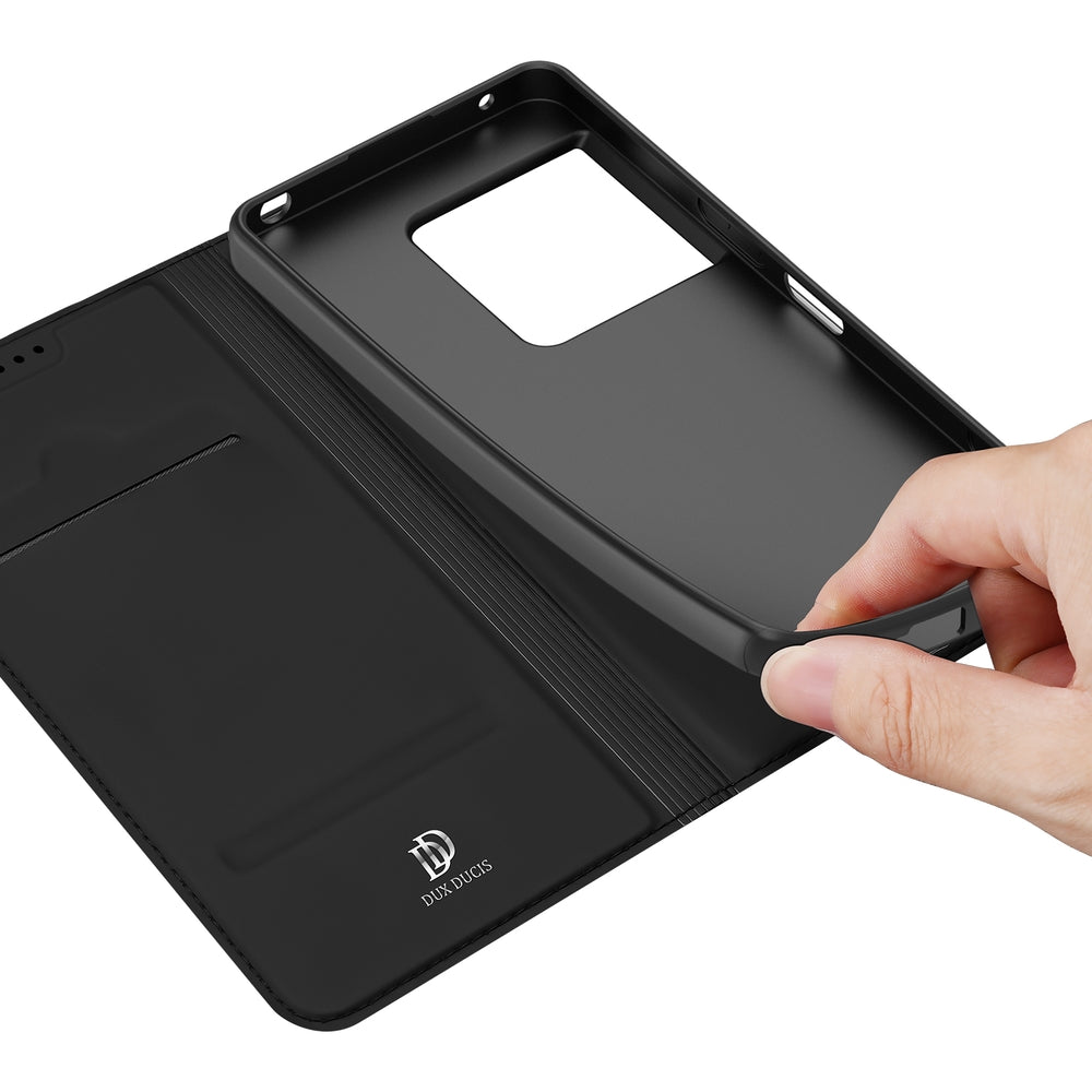Handyhülle mit Klappe für Sony Xperia 1 VIII, Dux Ducis Skin Pro, Schwarz
