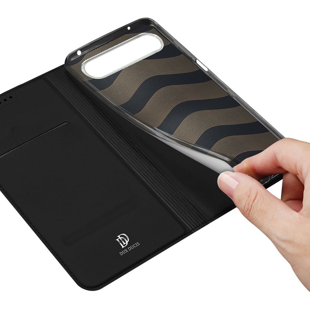 Handyhülle mit Klappe für Xperia 10 VII, Dux Ducis Skin Pro, Schwarz