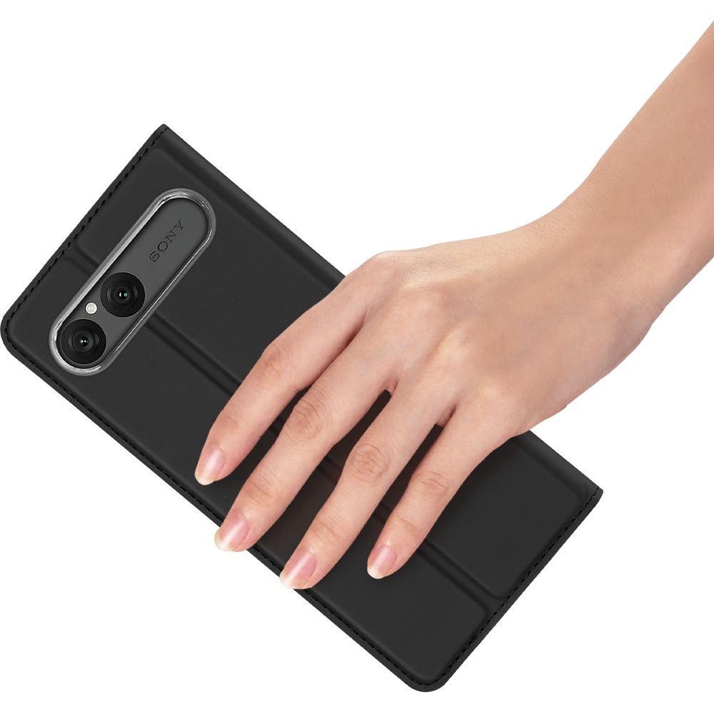 Handyhülle mit Klappe für Xperia 10 VII, Dux Ducis Skin Pro, Schwarz
