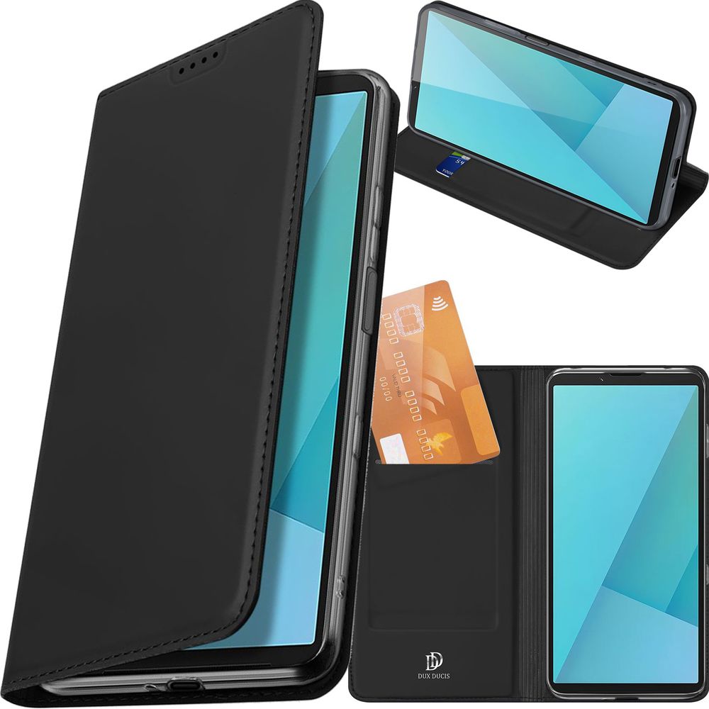 Handyhülle mit Klappe für Xperia 10 VII, Dux Ducis Skin Pro, Schwarz