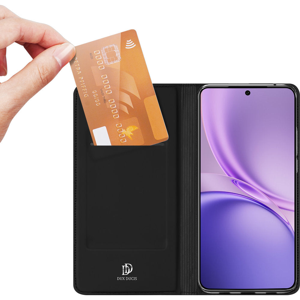 Handyhülle mit Klappe für Vivo X300 FE, Dux Ducis Skin Pro, Schwarz