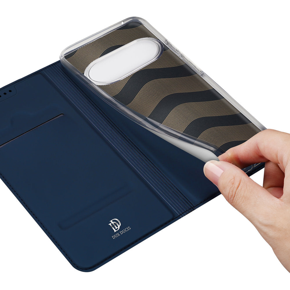 Handyhülle mit Klappe für Vivo X300 FE, Dux Ducis Skin Pro, Dunkelblau