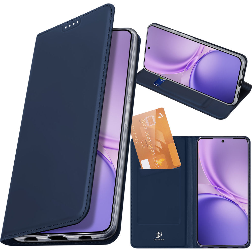 Handyhülle mit Klappe für Vivo X300 FE, Dux Ducis Skin Pro, Dunkelblau