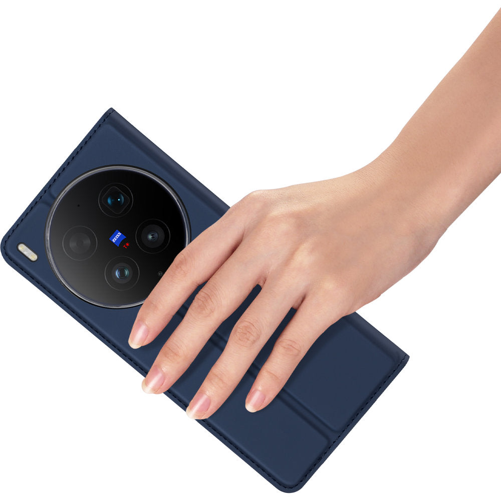 Handyhülle mit Klappe für Vivo X300 Ultra, Dux Ducis Skin Pro, Dunkelblau