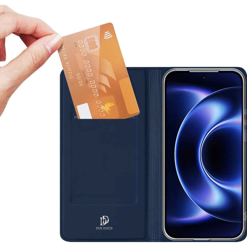Handyhülle mit Klappe für Xiaomi 17 Ultra, Dux Ducis Skin Pro, Blau