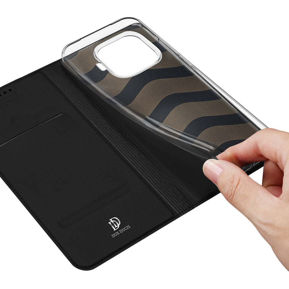 Handyhülle mit Klappe für Xiaomi 17T, Dux Ducis Skin Pro, Schwarz