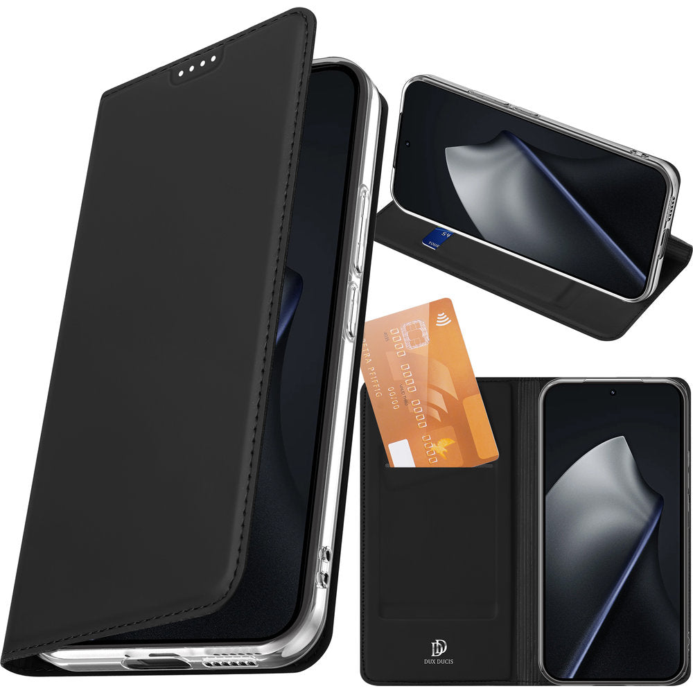 Handyhülle mit Klappe für Xiaomi 17T, Dux Ducis Skin Pro, Schwarz