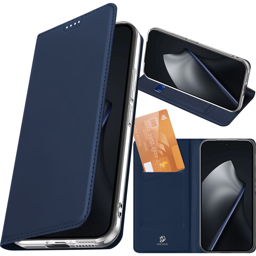 Handyhülle mit Klappe für Xiaomi 17T, Dux Ducis Skin Pro, Dunkelblau