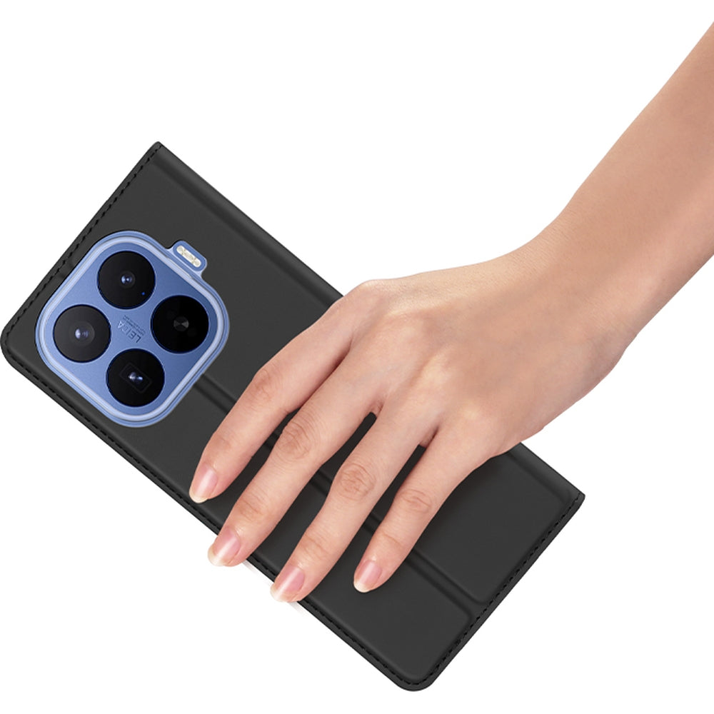 Handyhülle mit Klappe für Xiaomi 17T Pro, Dux Ducis Skin Pro, Schwarz