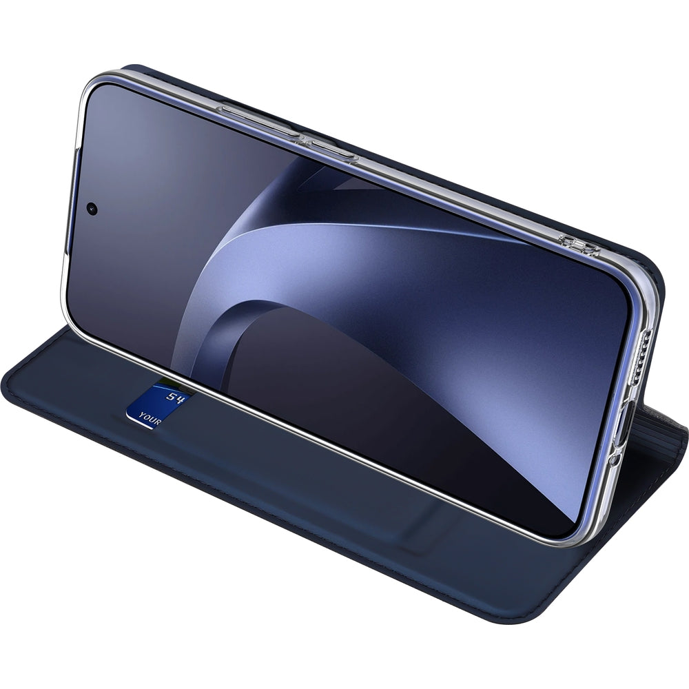 Handyhülle mit Klappe für Xiaomi 17T Pro, Dux Ducis Skin Pro, Dunkelblau