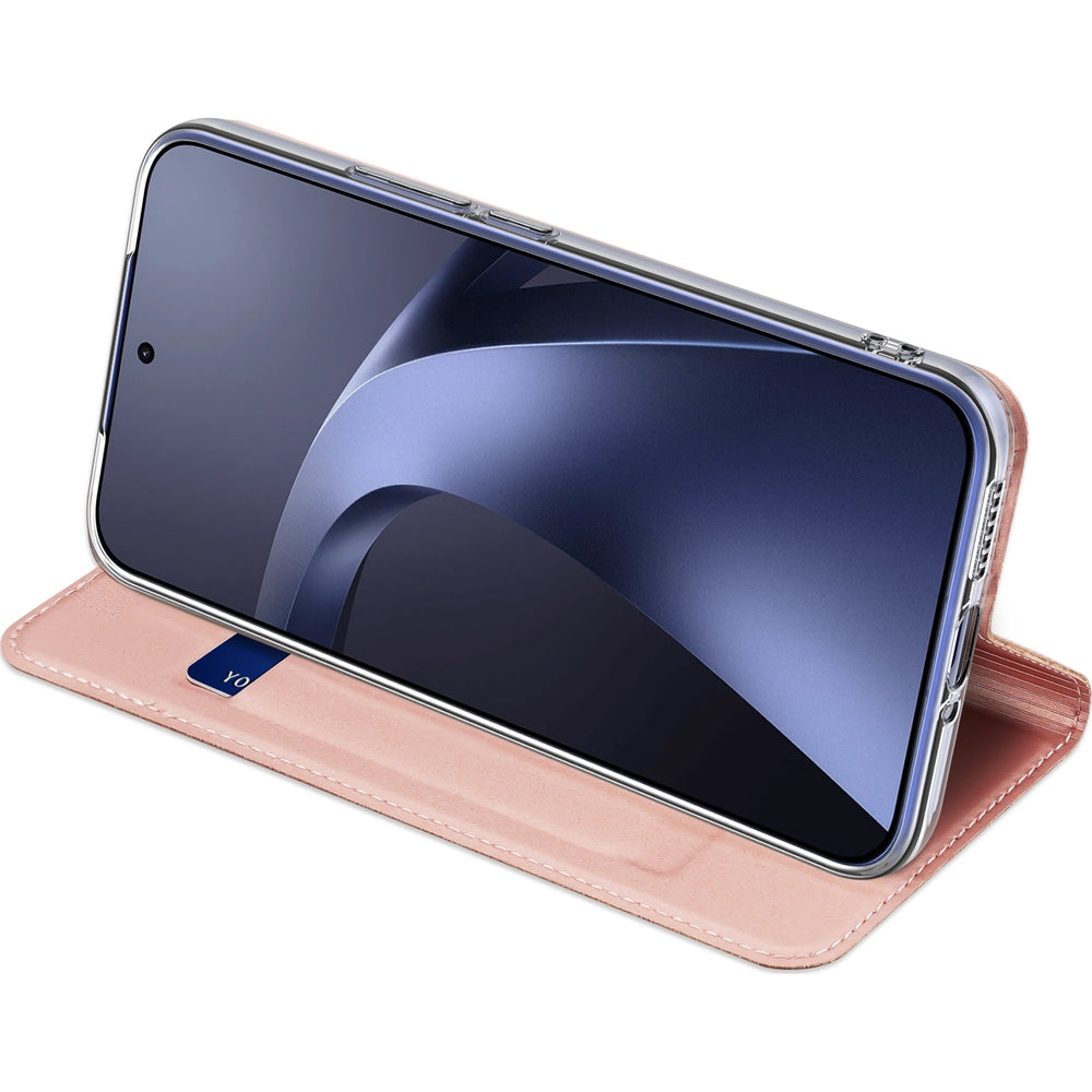 Handyhülle mit Klappe für Xiaomi 17T Pro, Dux Ducis Skin Pro, Rosa