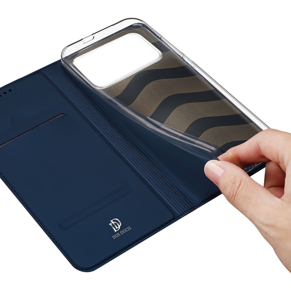 Handyhülle mit Klappe für Xiaomi POCO F8 Pro, Dux Ducis Skin Pro, Dunkelblau