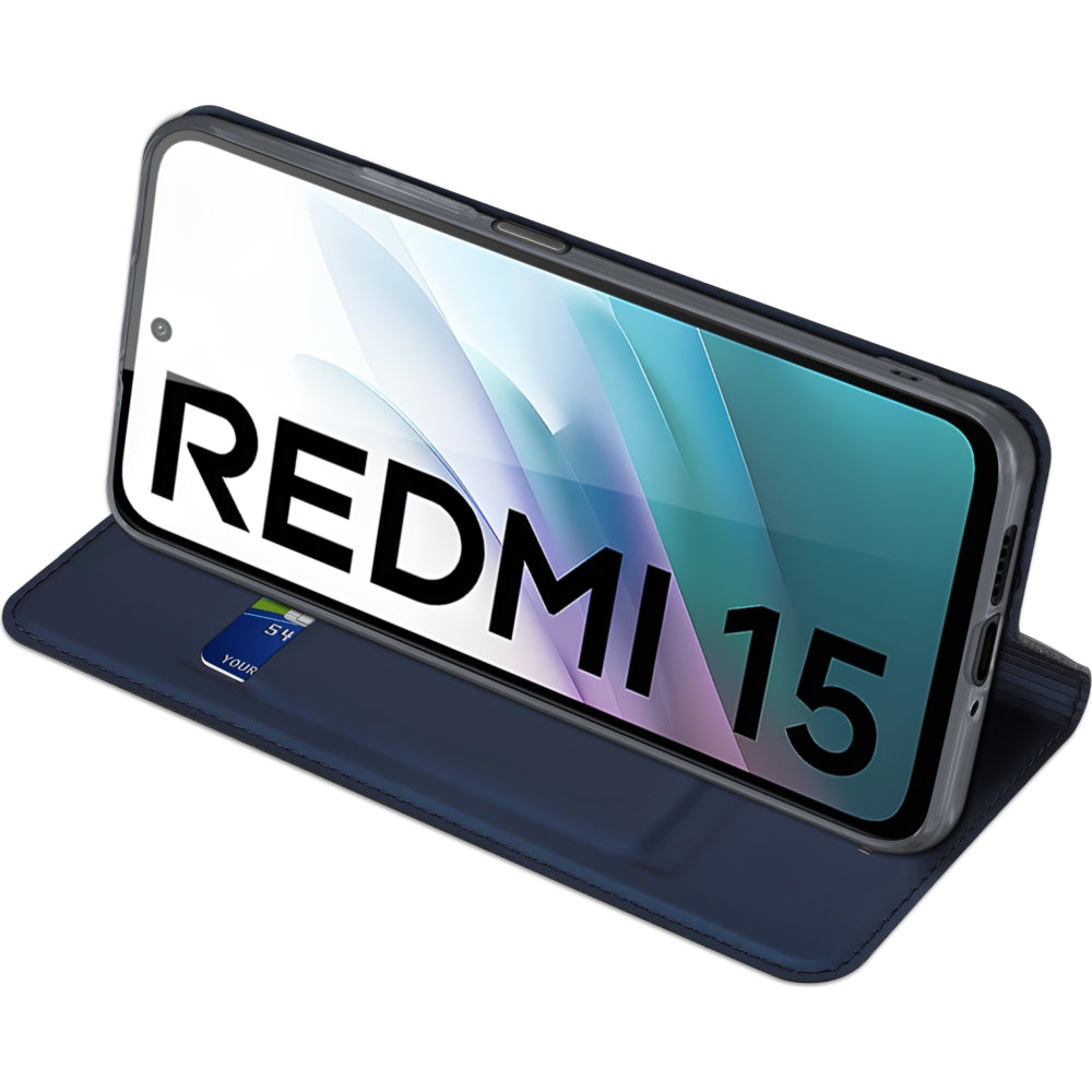 Handyhülle mit Klappe für Xiaomi Redmi 15 4G, Dux Ducis Skin Pro, Blau