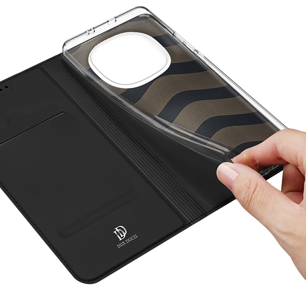 Handyhülle mit Klappe für Xiaomi Redmi Note 15 4G / 5G / POCO M8 5G, Dux Ducis Skin Pro, Schwarz
