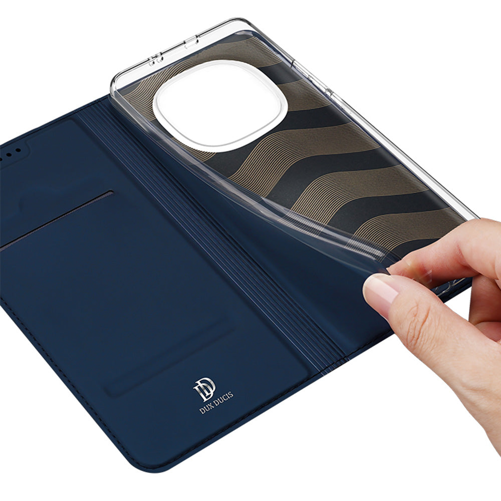Handyhülle mit Klappe für Xiaomi Redmi Note 15 4G / 5G / POCO M8 5G, Dux Ducis Skin Pro, Dunkelblau