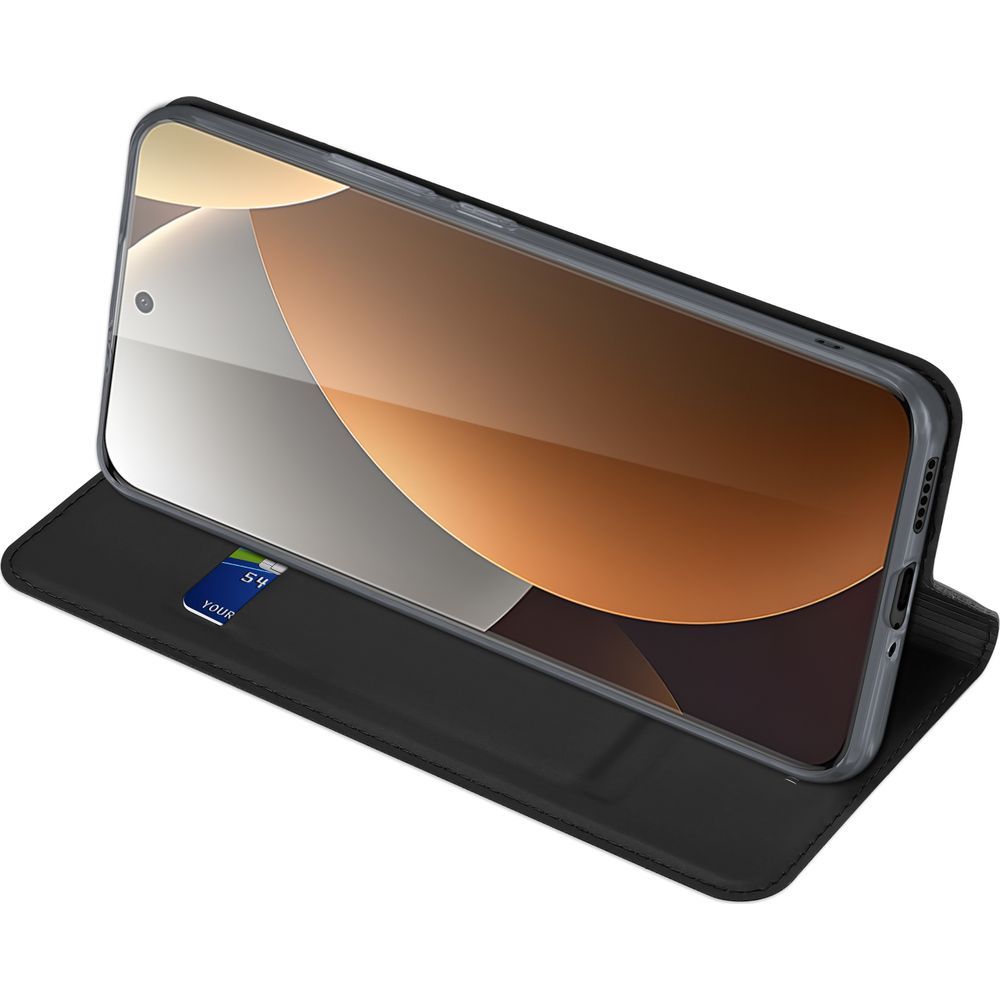 Handyhülle mit Klappe für Xiaomi Redmi Note 15 Pro Plus 5G / POCO M8 Pro 5G, Dux Ducis Skin Pro, Schwarz
