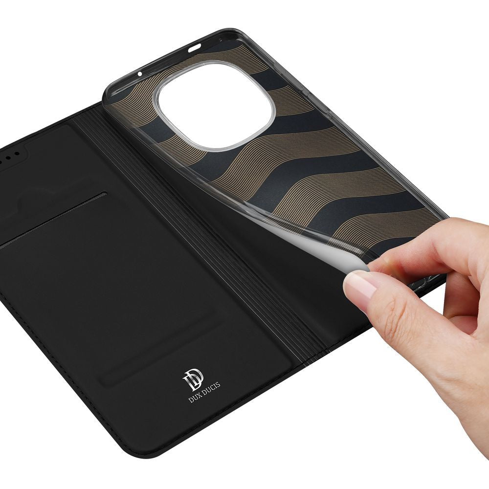 Handyhülle mit Klappe für Xiaomi Redmi Note 15 Pro Plus 5G / POCO M8 Pro 5G, Dux Ducis Skin Pro, Schwarz