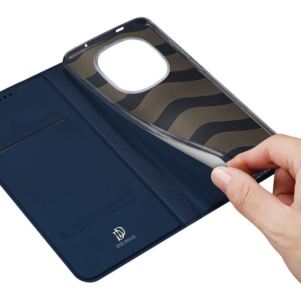 Handyhülle mit Klappe für Xiaomi Redmi Note 15 Pro Plus 5G / POCO M8 Pro 5G, Dux Ducis Skin Pro, Dunkelblau