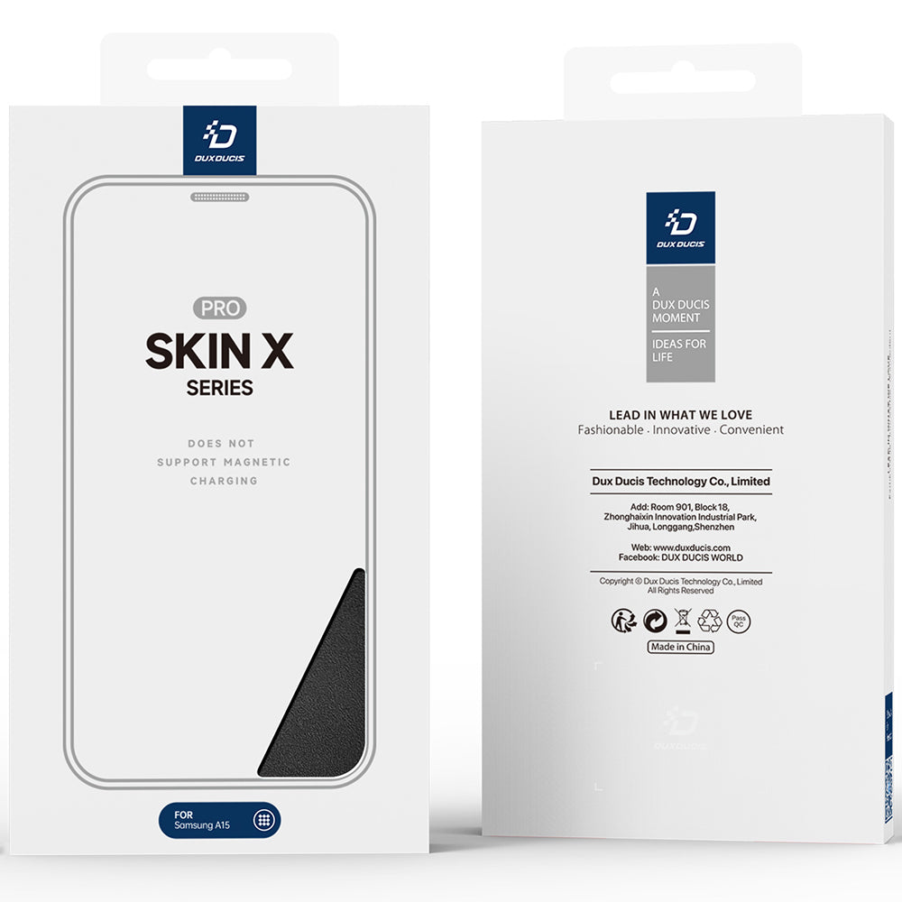 Schutzhülle für Samsung Galaxy A15 4G/5G, Dux Ducis Skin X Pro, Schwarz