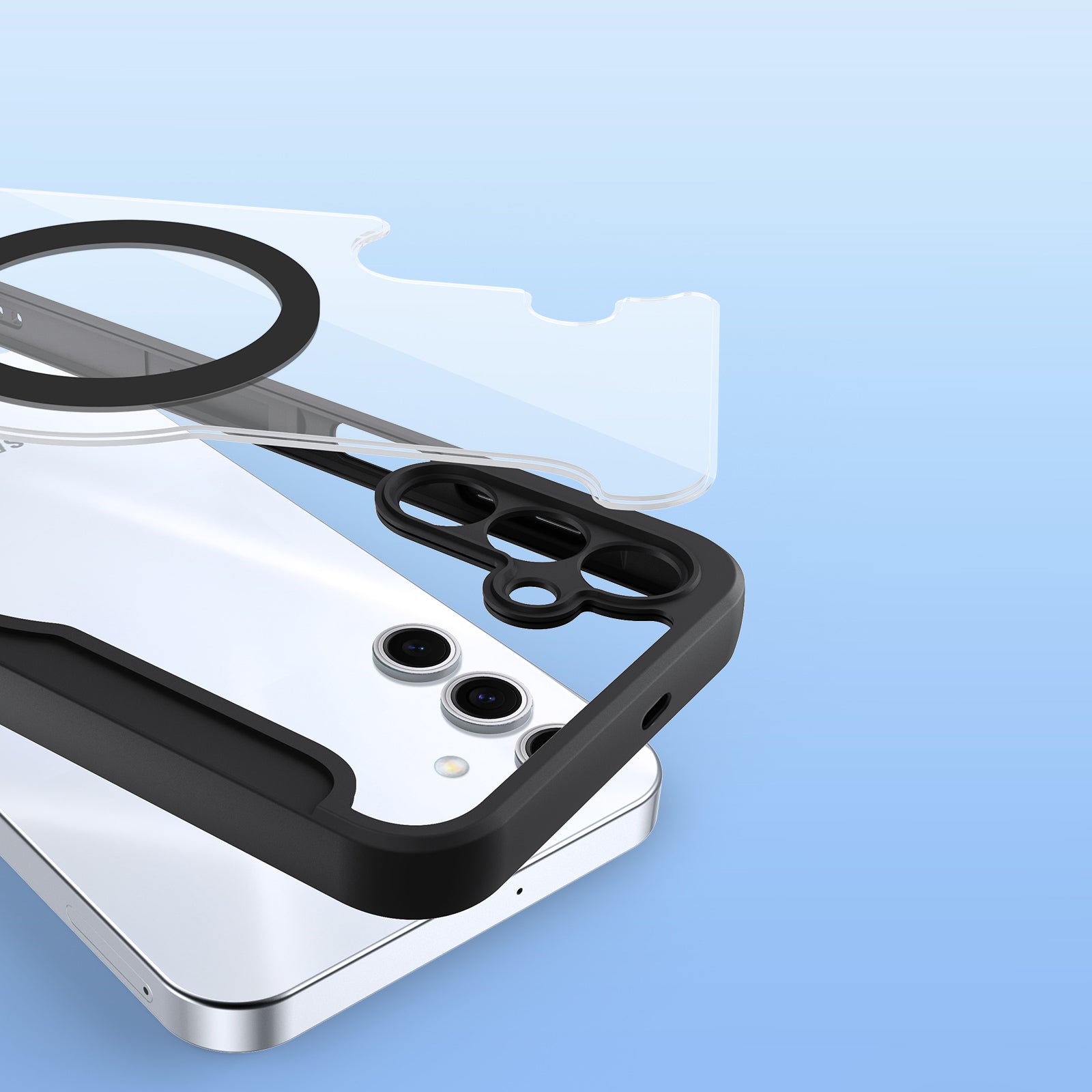 Handyhülle für Galaxy S25, Dux Ducis Skin X Pro Magnetic mit MagSafe, Schwarz