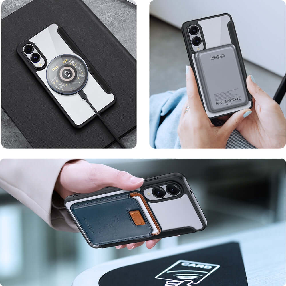 Handyhülle für Galaxy S25 Edge, Dux Ducis Skin X Pro, Schwarz