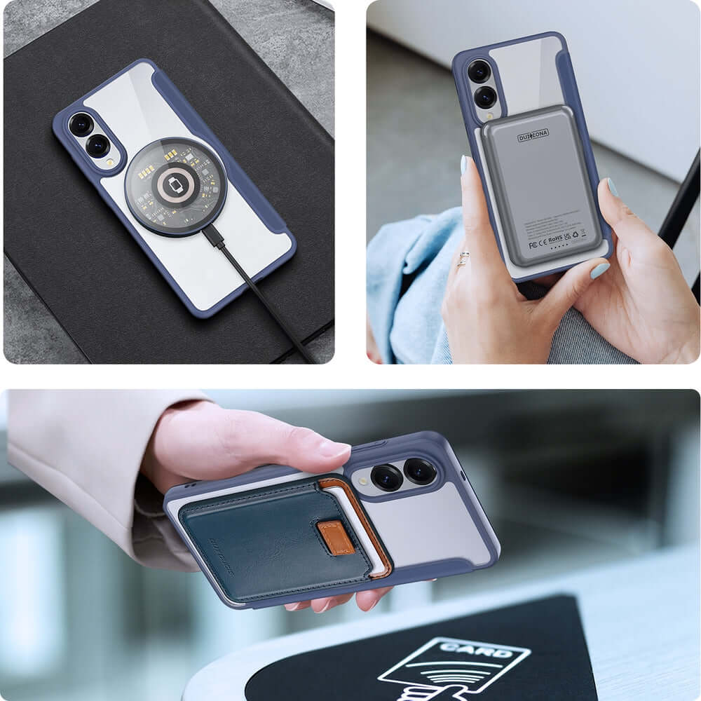 Handyhülle für Galaxy S25 Edge, Dux Ducis Skin X Pro, Dunkelblau