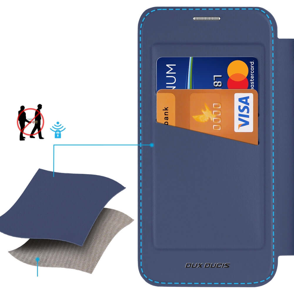 Handyhülle für Galaxy S25 Edge, Dux Ducis Skin X Pro, Dunkelblau