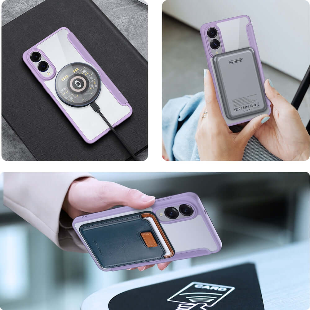 Handyhülle für Galaxy S25 Edge, Dux Ducis Skin X Pro, Violett