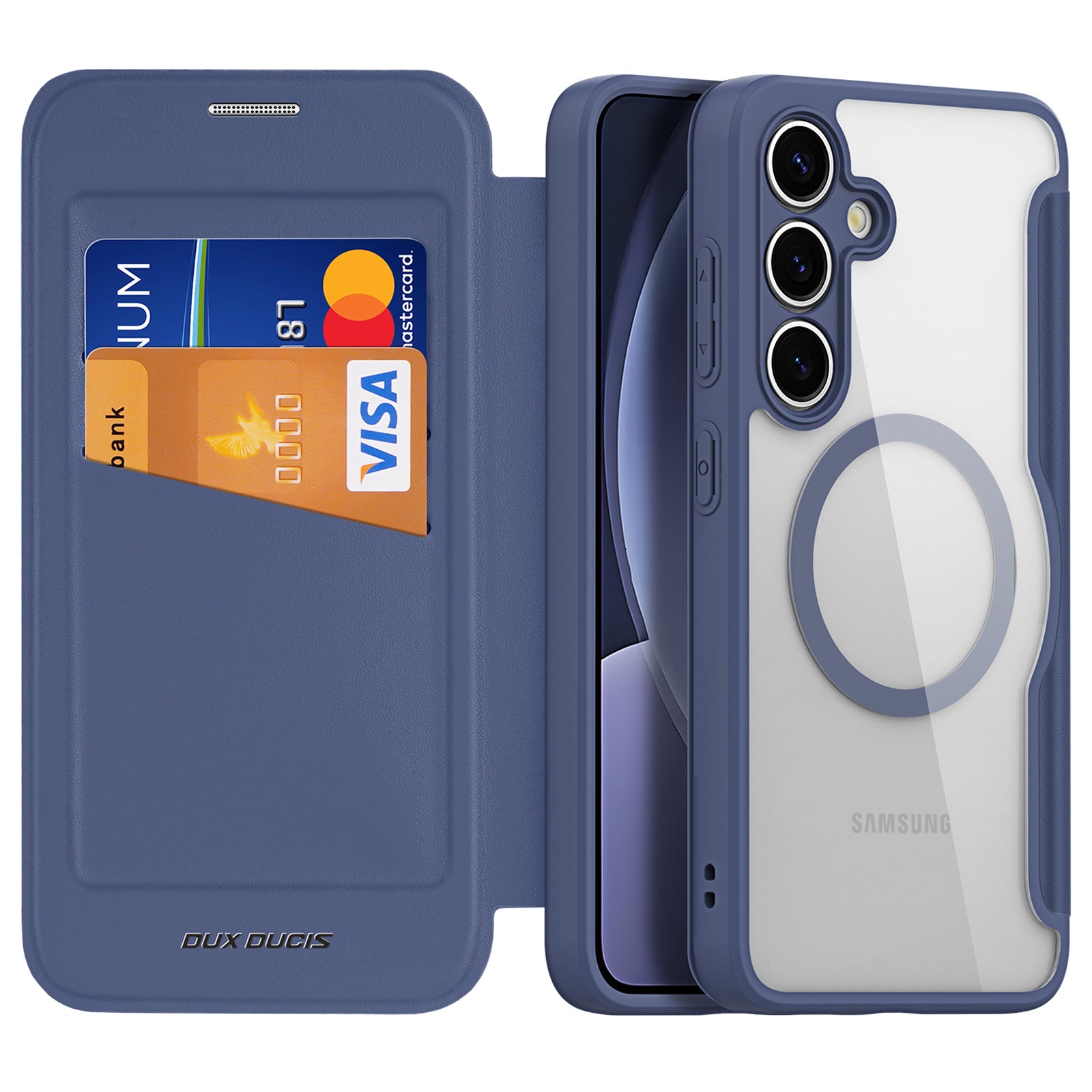 Handyhülle für Galaxy S25 Plus, Dux Ducis Skin X Pro Magnetic mit MagSafe, Dunkelblau