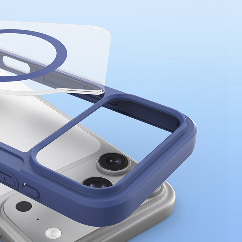 Handyhülle für iPhone 18 Pro / 17 Pro, Dux Ducis Skin X Pro Magnetic mit MagSafe, Transparent-Blau (9/10)