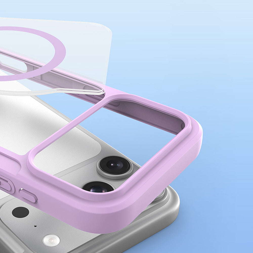 Handyhülle für iPhone 18 Pro / 17 Pro, Dux Ducis Skin X Pro Magnetic mit MagSafe, Transparent-Violett (10/11)