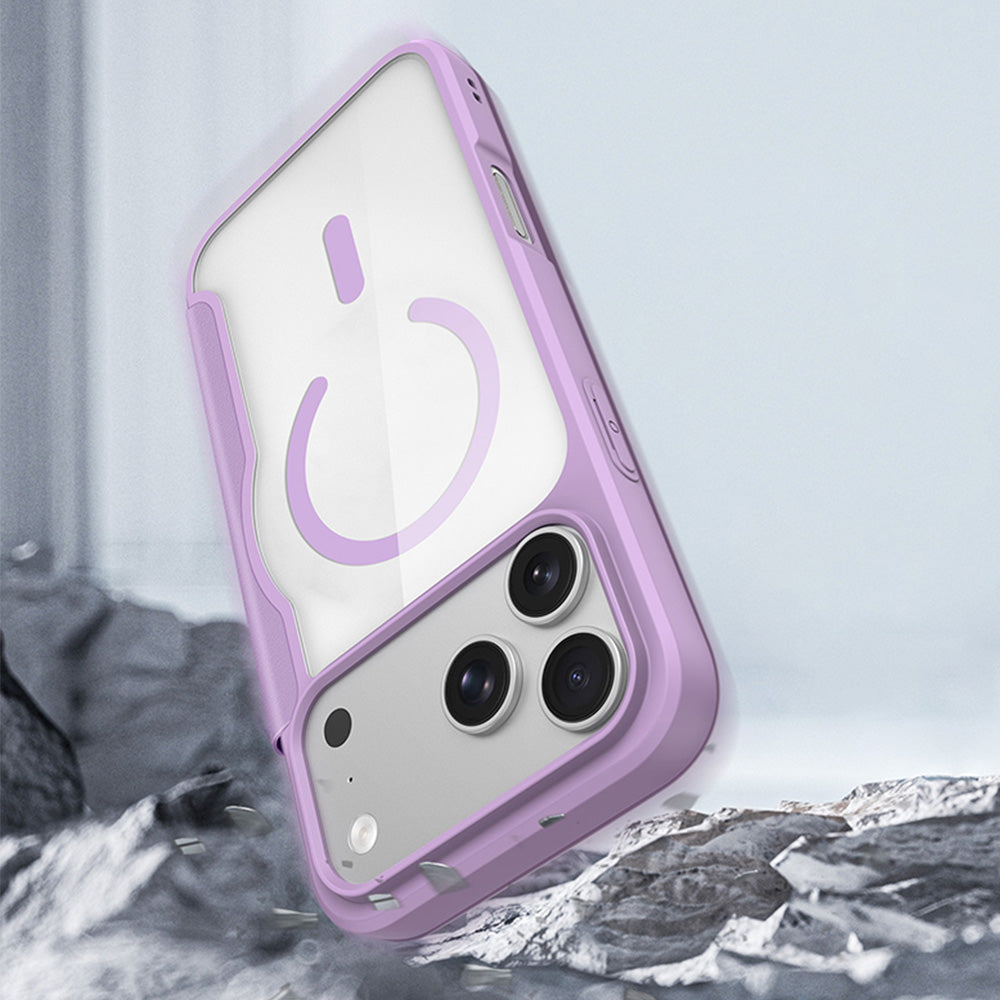 Handyhülle für iPhone 18 Pro / 17 Pro, Dux Ducis Skin X Pro Magnetic mit MagSafe, Transparent-Violett (11/11)