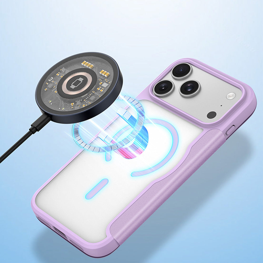 Handyhülle für iPhone 18 Pro / 17 Pro, Dux Ducis Skin X Pro Magnetic mit MagSafe, Transparent-Violett (7/11)