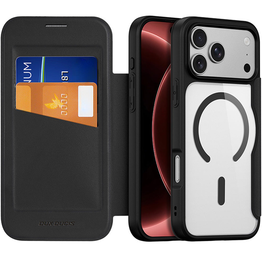 Handyhülle für iPhone 18 Pro Max / 17 Pro Max, Dux Ducis Skin X Pro Magnetic mit MagSafe, Transparent-Schwarz (1/11)