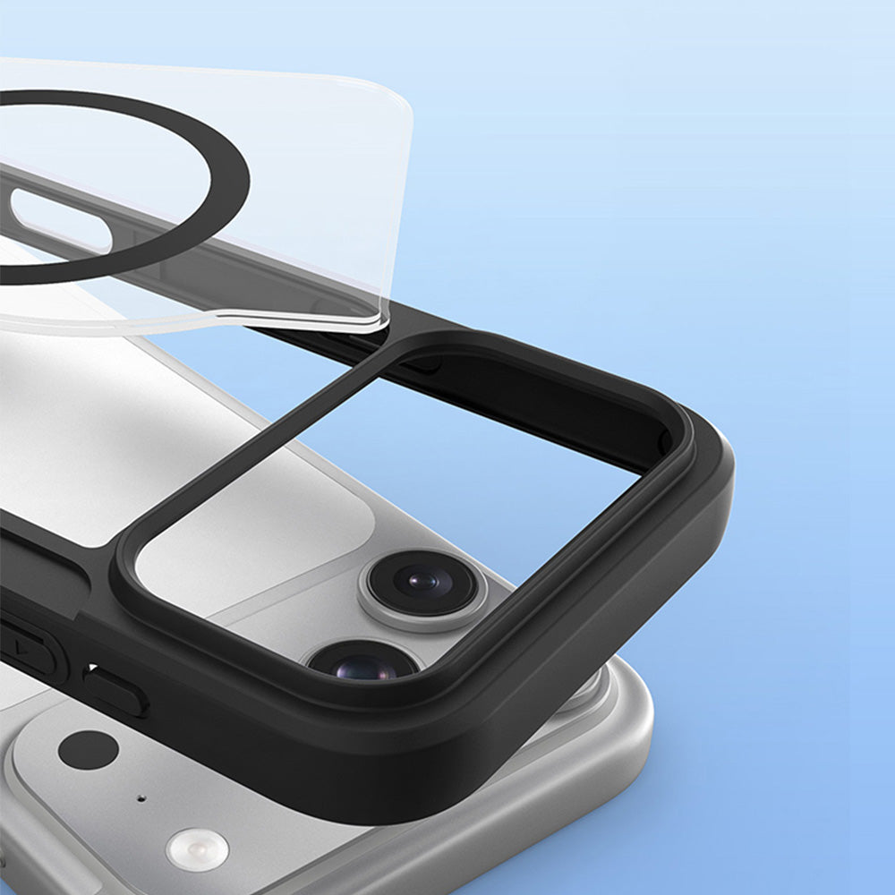 Handyhülle für iPhone 18 Pro Max / 17 Pro Max, Dux Ducis Skin X Pro Magnetic mit MagSafe, Transparent-Schwarz (10/11)