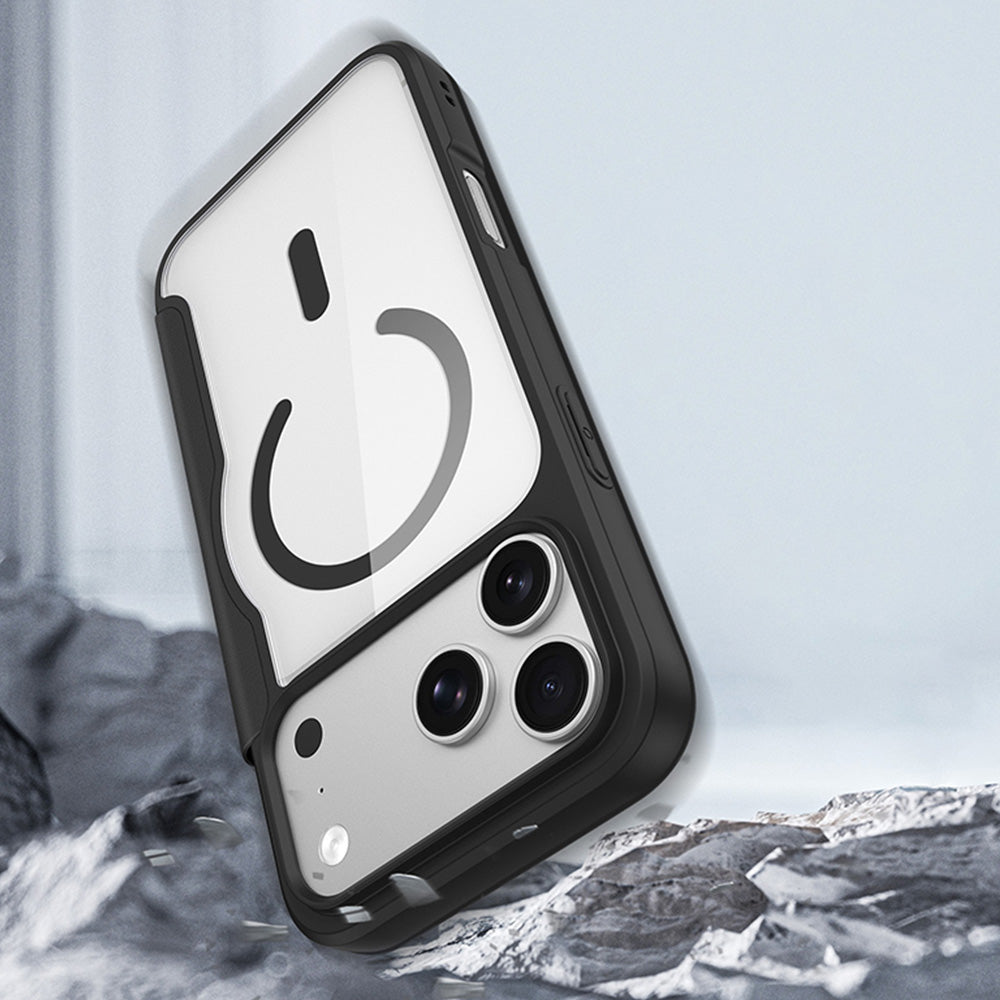 Handyhülle für iPhone 18 Pro Max / 17 Pro Max, Dux Ducis Skin X Pro Magnetic mit MagSafe, Transparent-Schwarz (11/11)