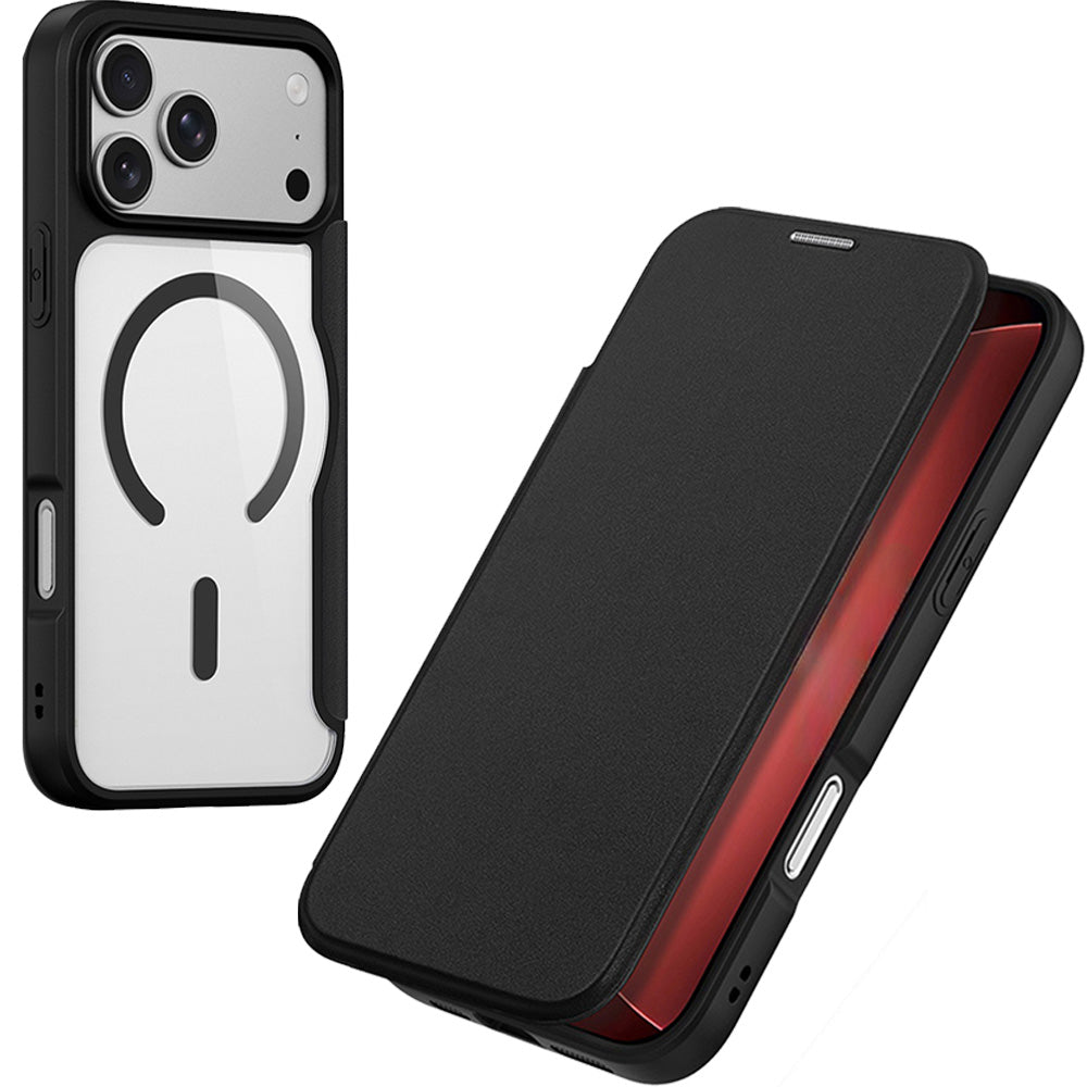 Handyhülle für iPhone 18 Pro Max / 17 Pro Max, Dux Ducis Skin X Pro Magnetic mit MagSafe, Transparent-Schwarz (2/11)