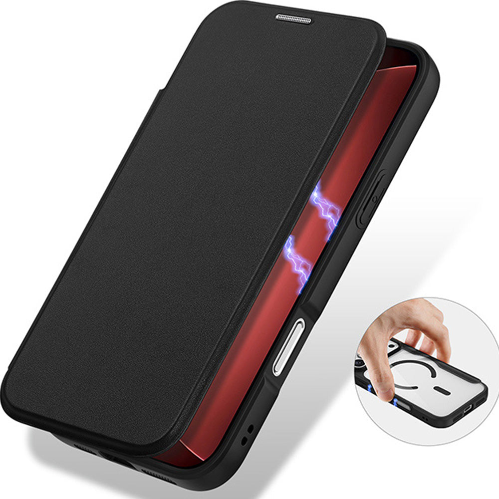 Handyhülle für iPhone 18 Pro Max / 17 Pro Max, Dux Ducis Skin X Pro Magnetic mit MagSafe, Transparent-Schwarz (5/11)