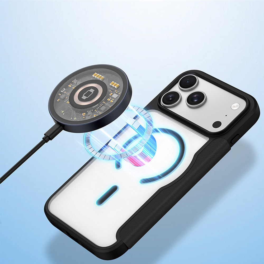 Handyhülle für iPhone 18 Pro Max / 17 Pro Max, Dux Ducis Skin X Pro Magnetic mit MagSafe, Transparent-Schwarz (6/11)