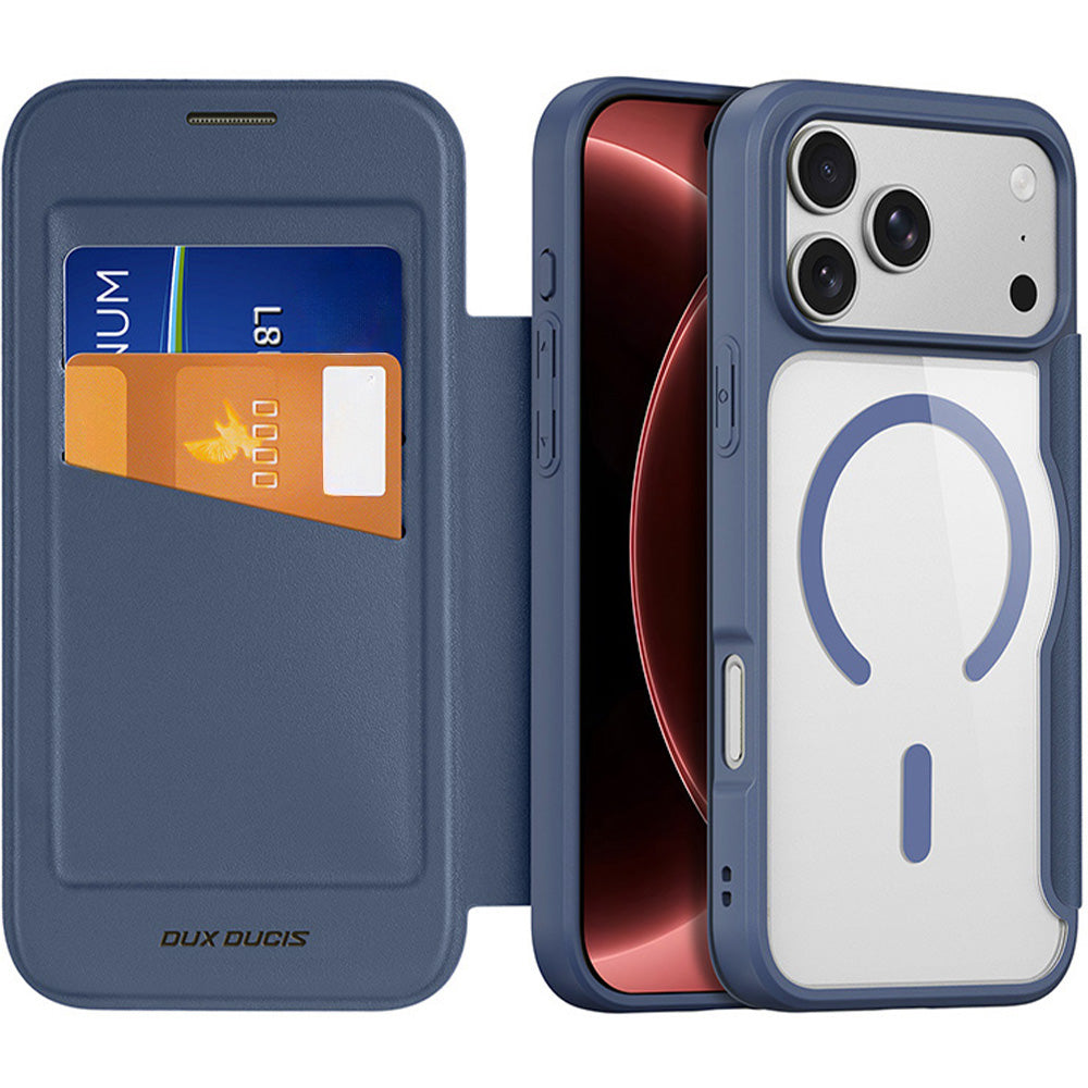 Handyhülle für iPhone 18 Pro Max / 17 Pro Max, Dux Ducis Skin X Pro Magnetic mit MagSafe, Transparent-Blau (1/10)