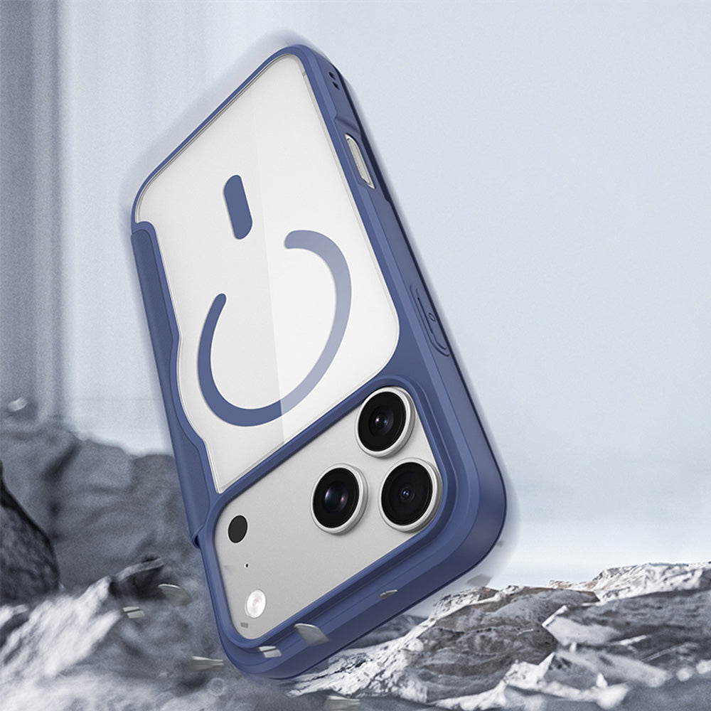 Handyhülle für iPhone 18 Pro Max / 17 Pro Max, Dux Ducis Skin X Pro Magnetic mit MagSafe, Transparent-Blau (10/10)
