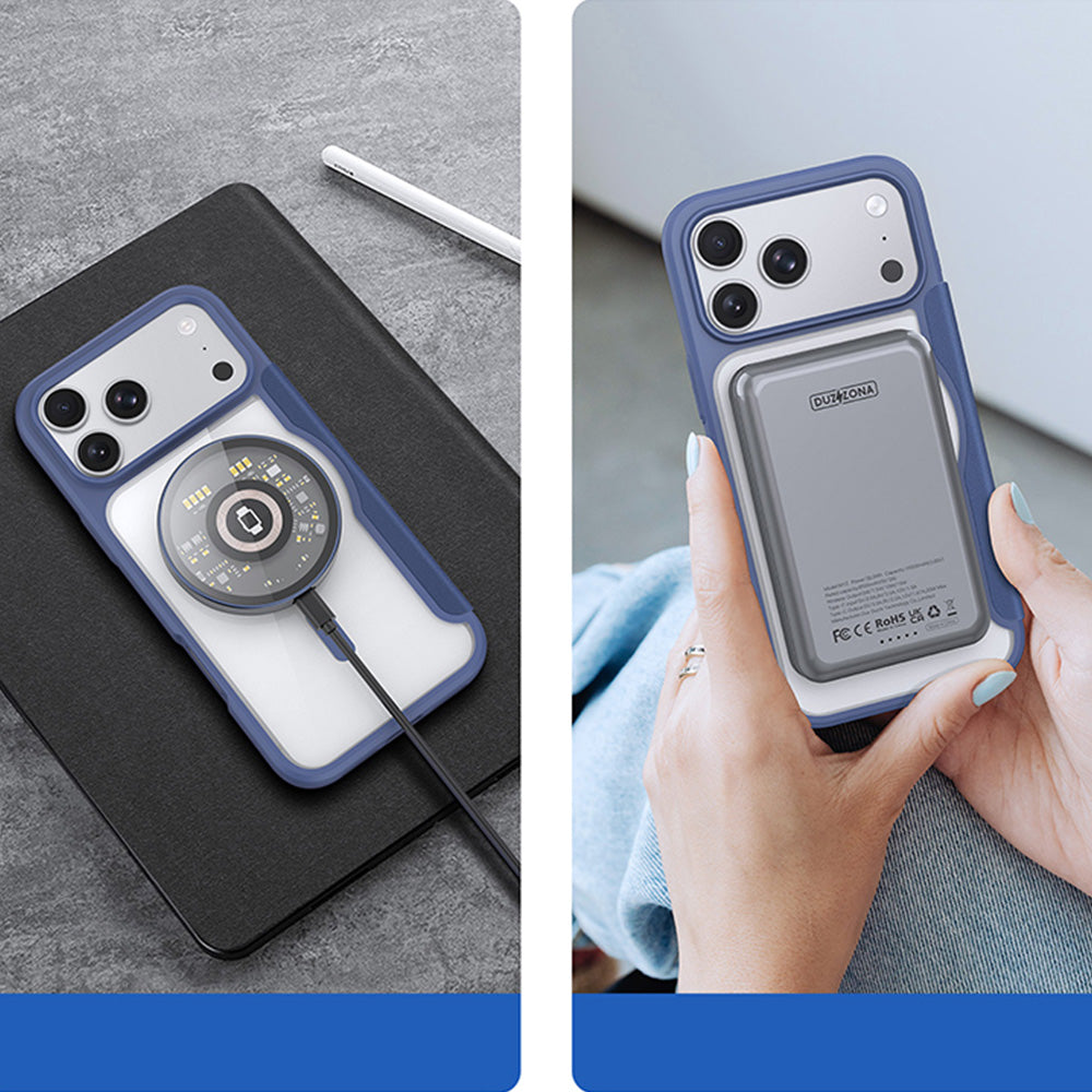 Handyhülle für iPhone 18 Pro Max / 17 Pro Max, Dux Ducis Skin X Pro Magnetic mit MagSafe, Transparent-Blau (7/10)